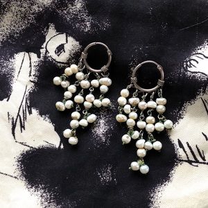 Vintage BoHo Fresh Water Pearls Sterling Earrings